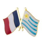 France & Uruguay Friendship Pin Badge