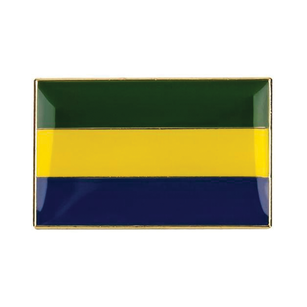 Pin con la bandera rectangular de Gabón Imagen principal del producto