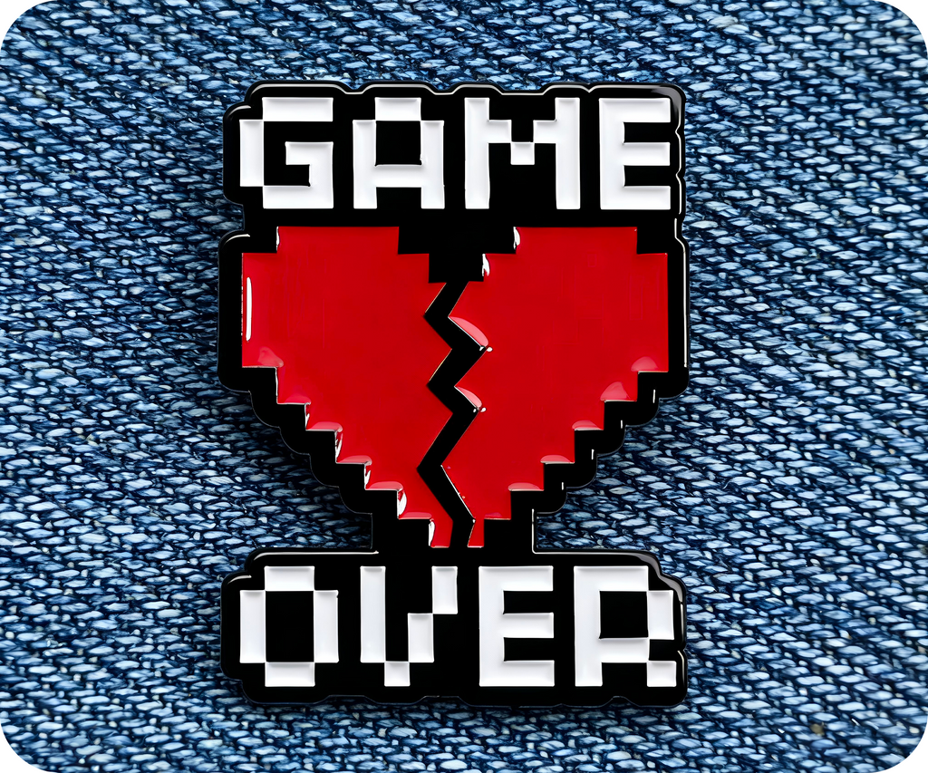 Game Over Gamer Pin Badge