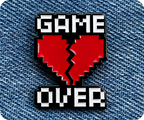 Game Over Gamer Pin Badge