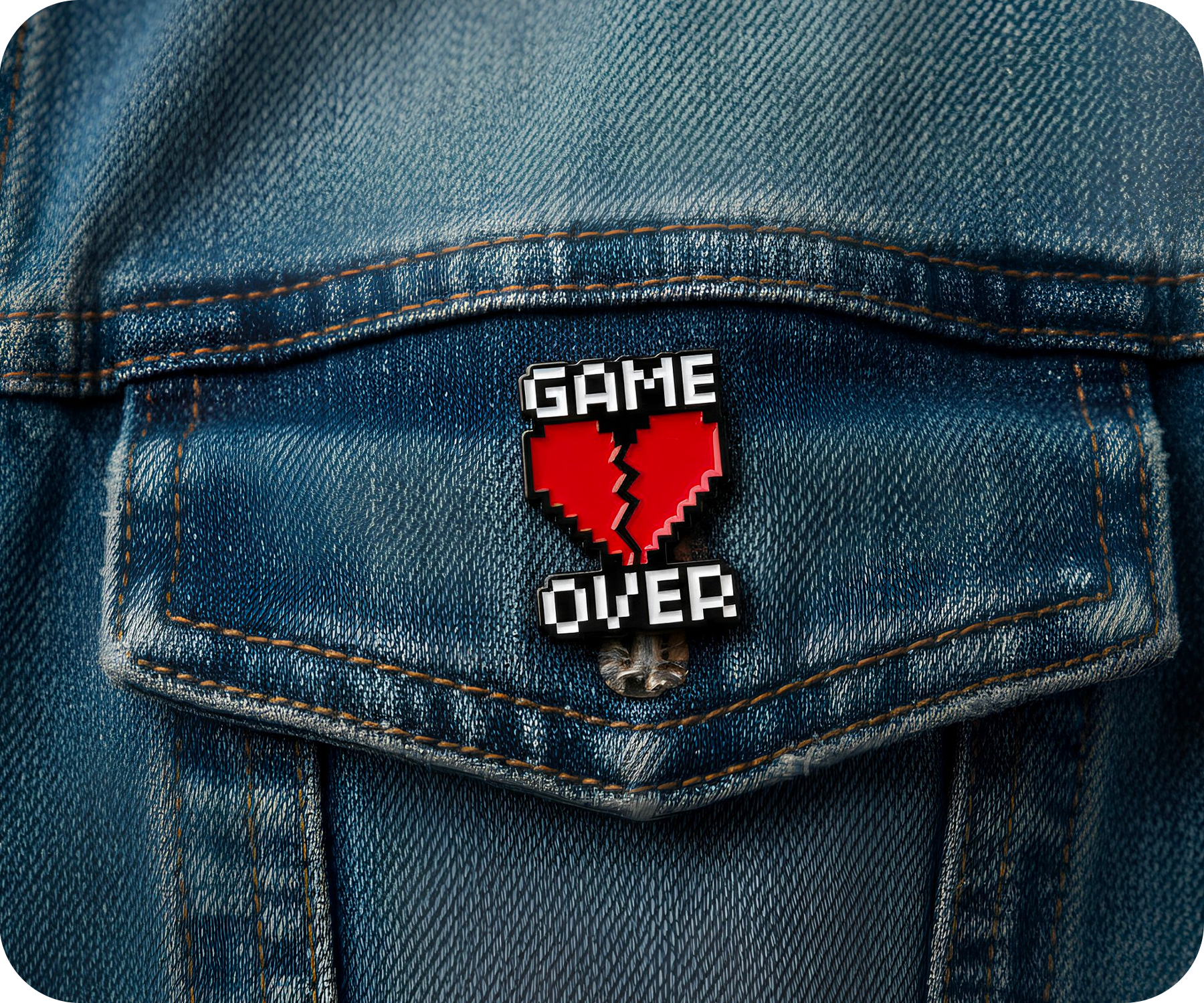 Game Over Gamer Pin Badge