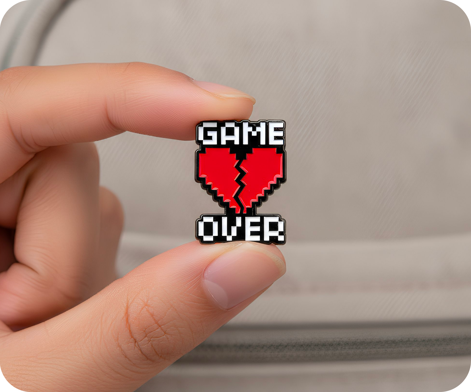 Game Over Gamer Pin Badge