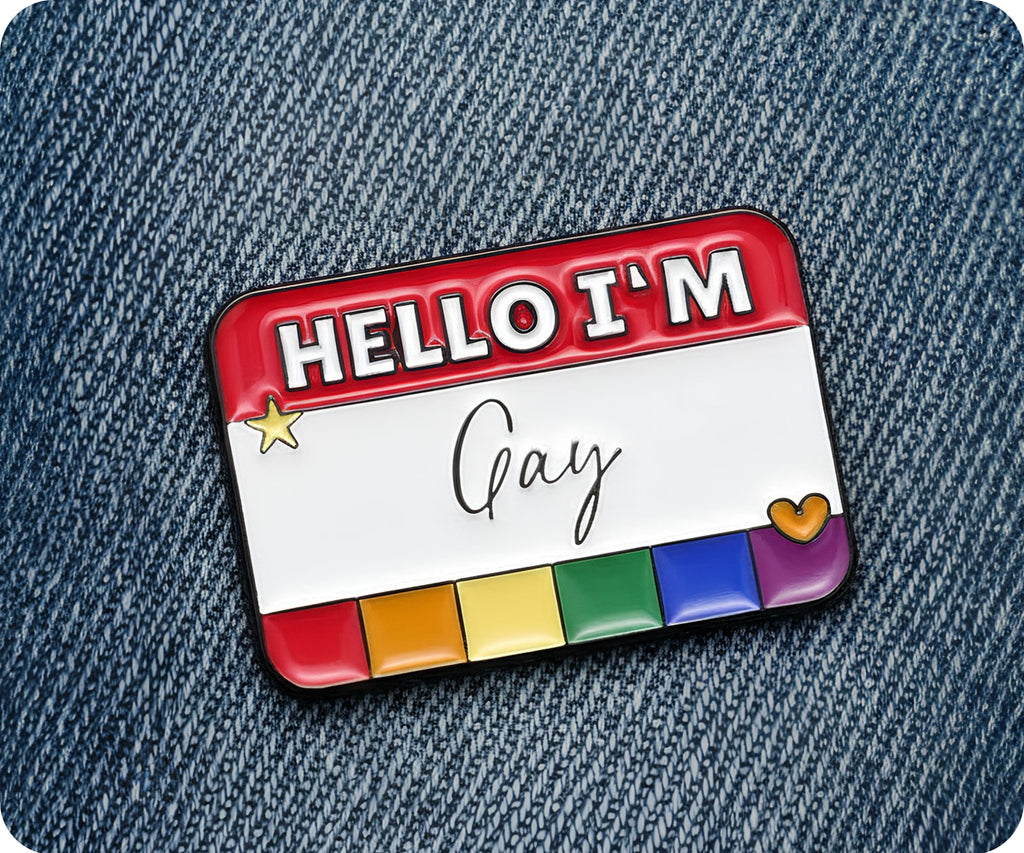 Hello I'm Gay Pin Badge