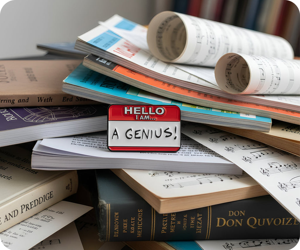 Hello I'm A Genius Pin Badge