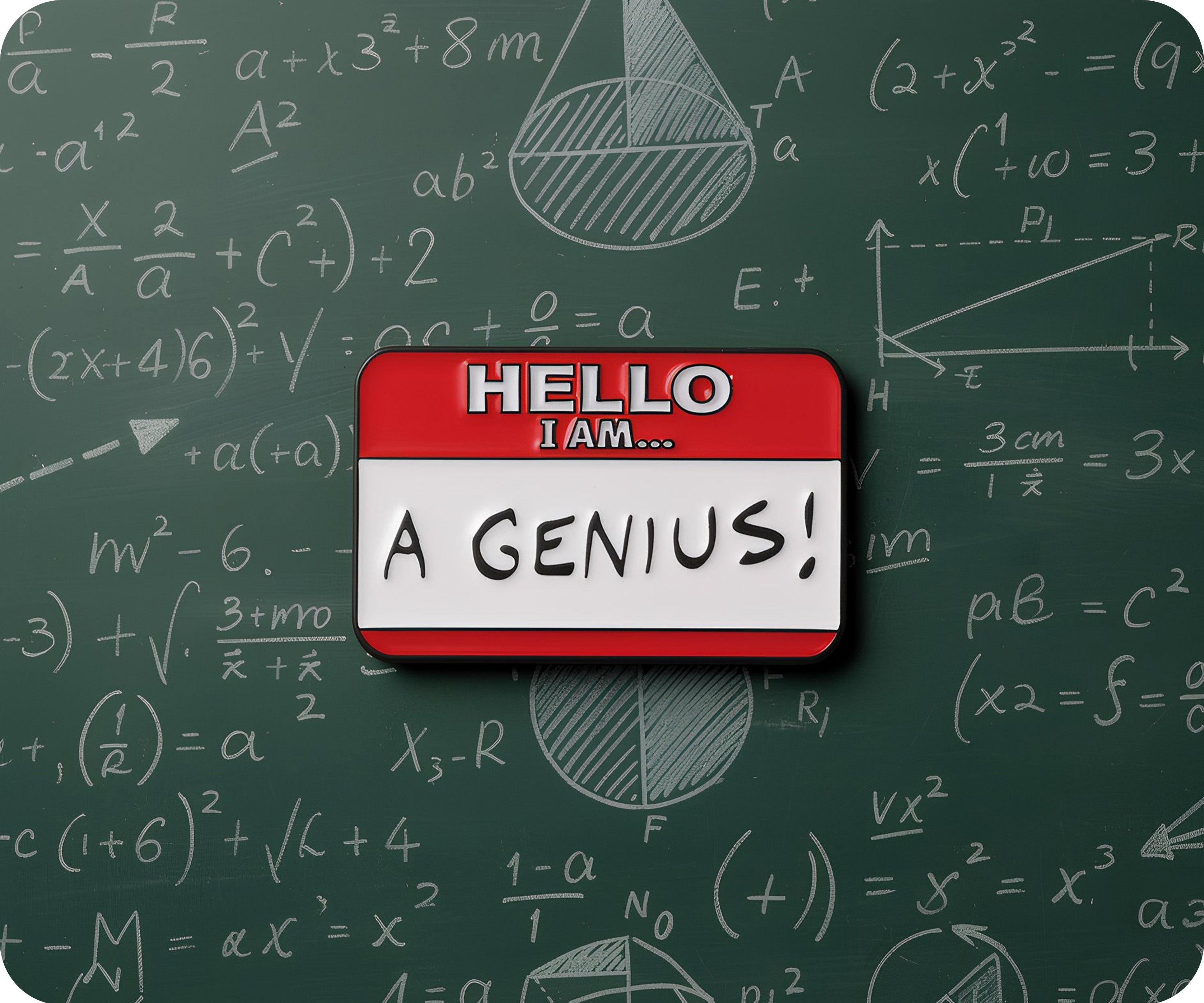 Hello I'm A Genius Pin Badge