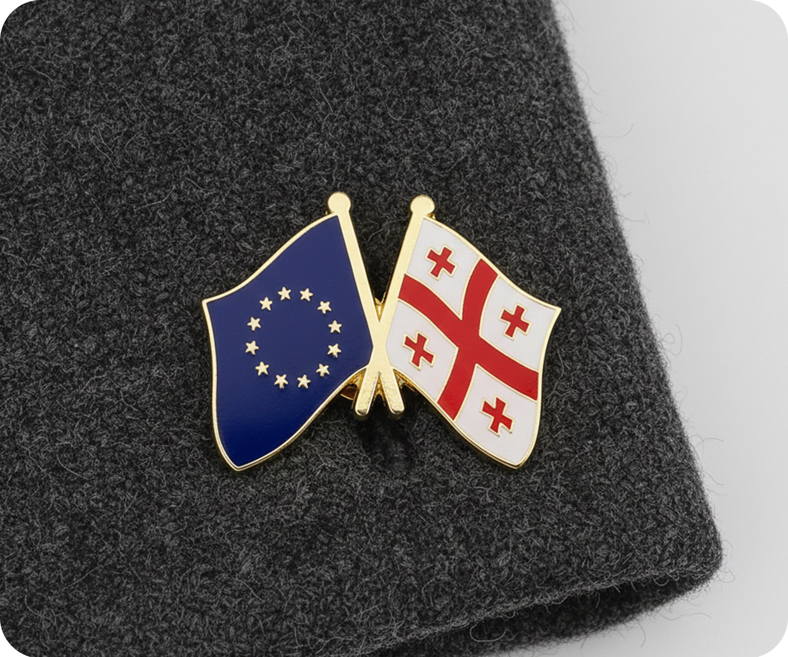 European Union & Georgia Friendship Pin Badge