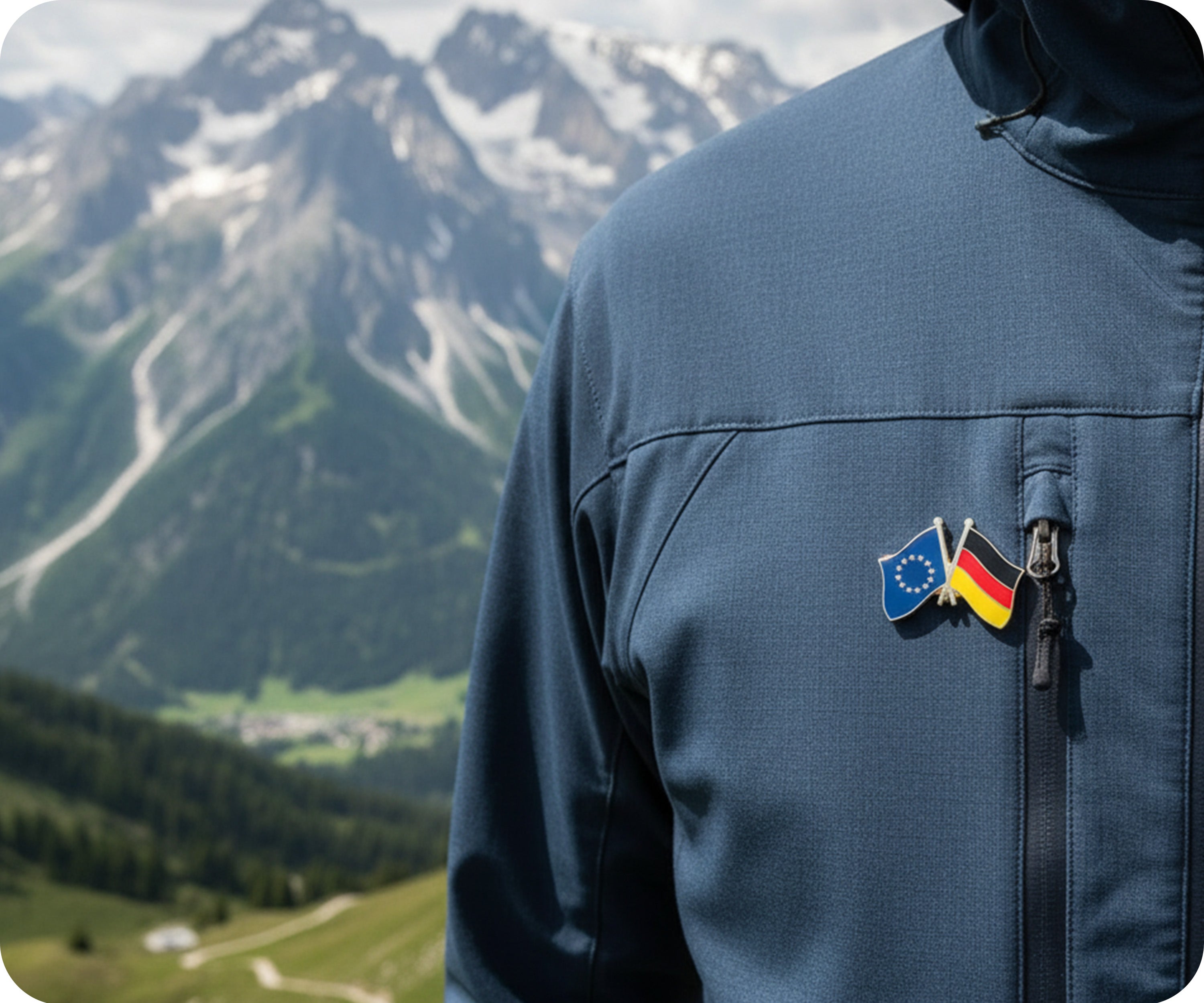 European Union (EU) & Germany Friendship Pin Badge