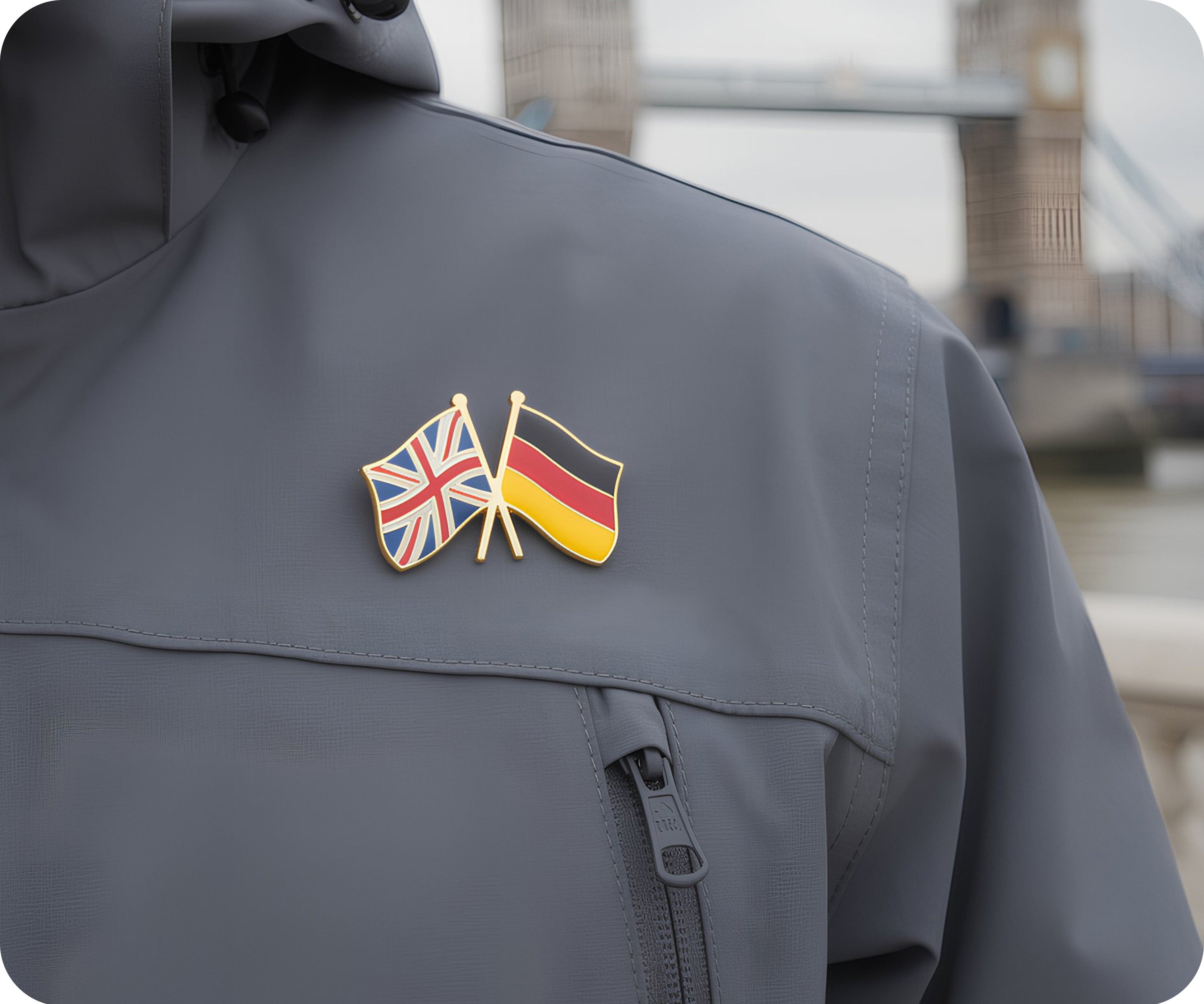 Pin de la amistad entre el Reino Unido y Alemania Imagen secundaria del producto