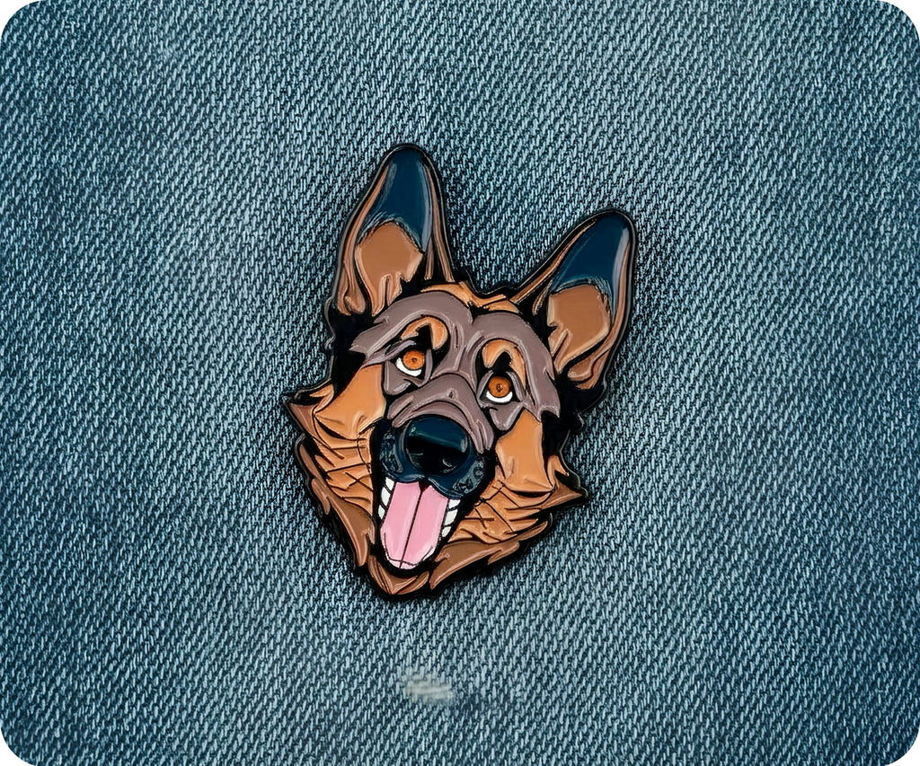 German Shepard Pin Badge