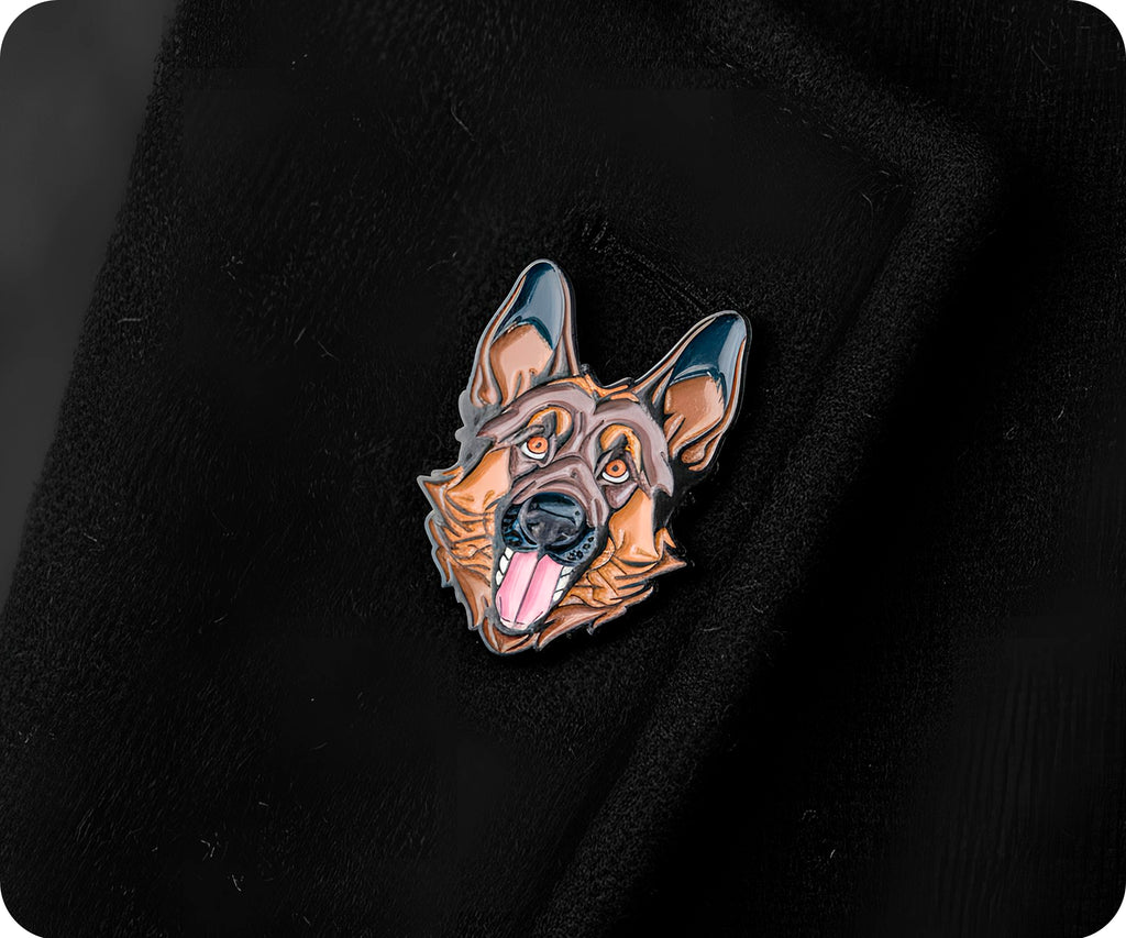 German Shepard Pin Badge