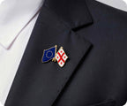 European Union & Georgia Friendship Pin Badge