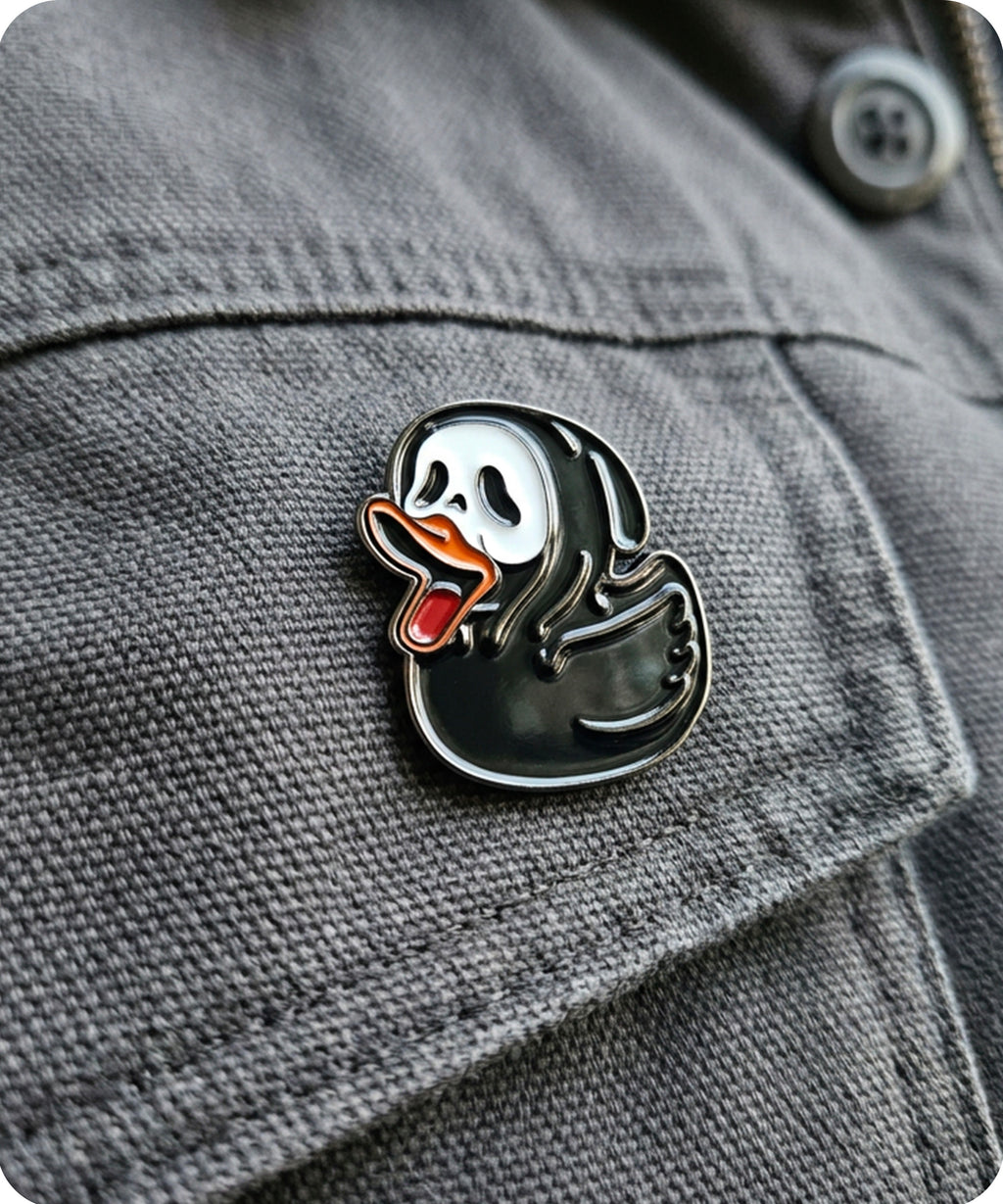 Ghost Duck Enamel Lapel Pin Badge