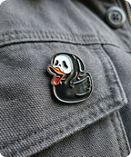 Ghost Duck Enamel Lapel Pin Badge
