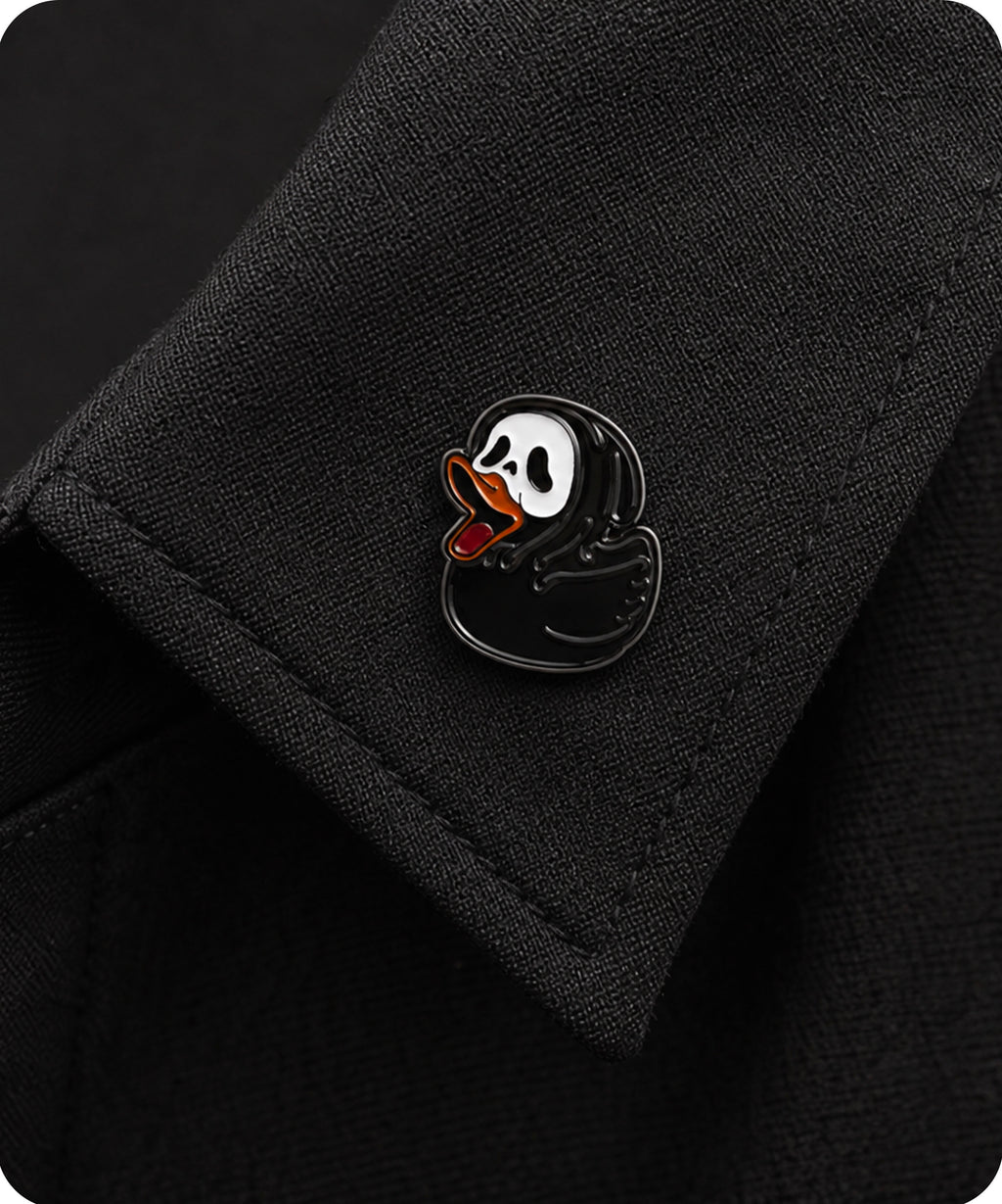 Ghost Duck Enamel Lapel Pin Badge