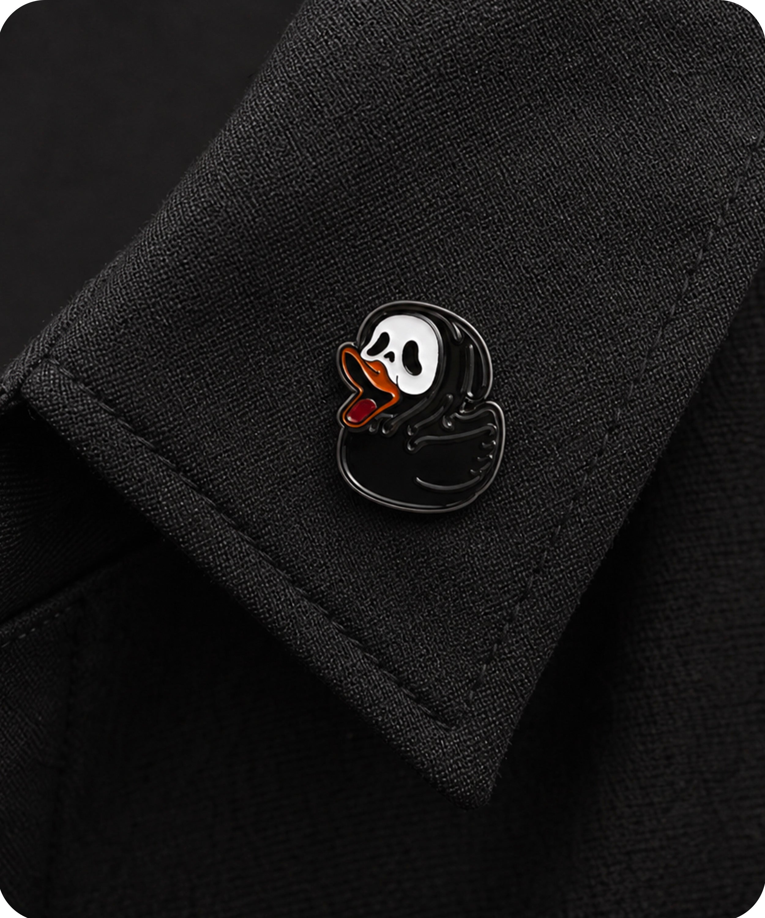 Ghost Duck Enamel Lapel Pin Badge