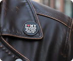 I Love My Girlfriend So Stay Away Pin Badge