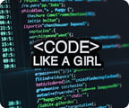 Code Like A Girl Pin Badge