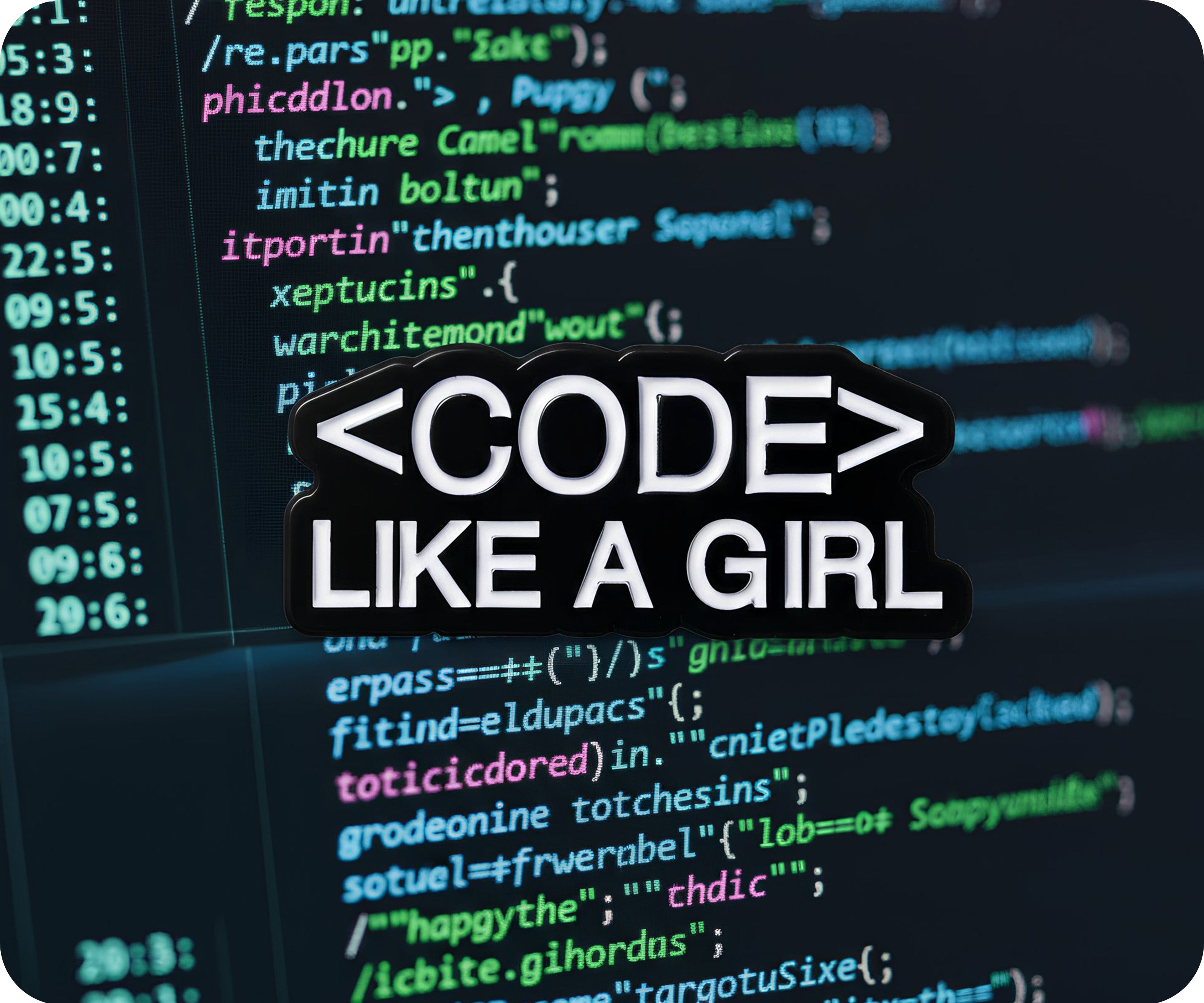 Code Like A Girl Pin Badge