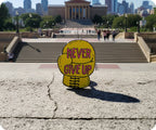 Never Give Up Boxing Glove Pin Badge