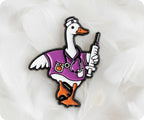 Insignia de enfermera ganso, uniforme médico morado, divertida