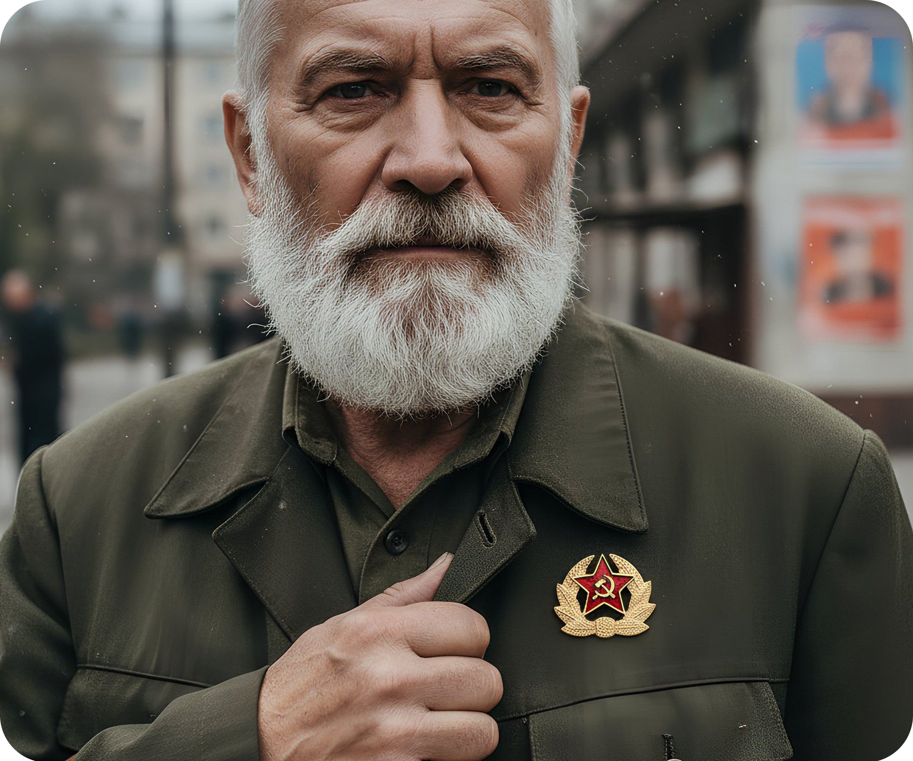Soviet Star Wreath Pin Badge