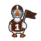 Funny Football Duck Enamel Lapel Pin Badge