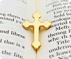Gothic Gold Cross Pin Badge