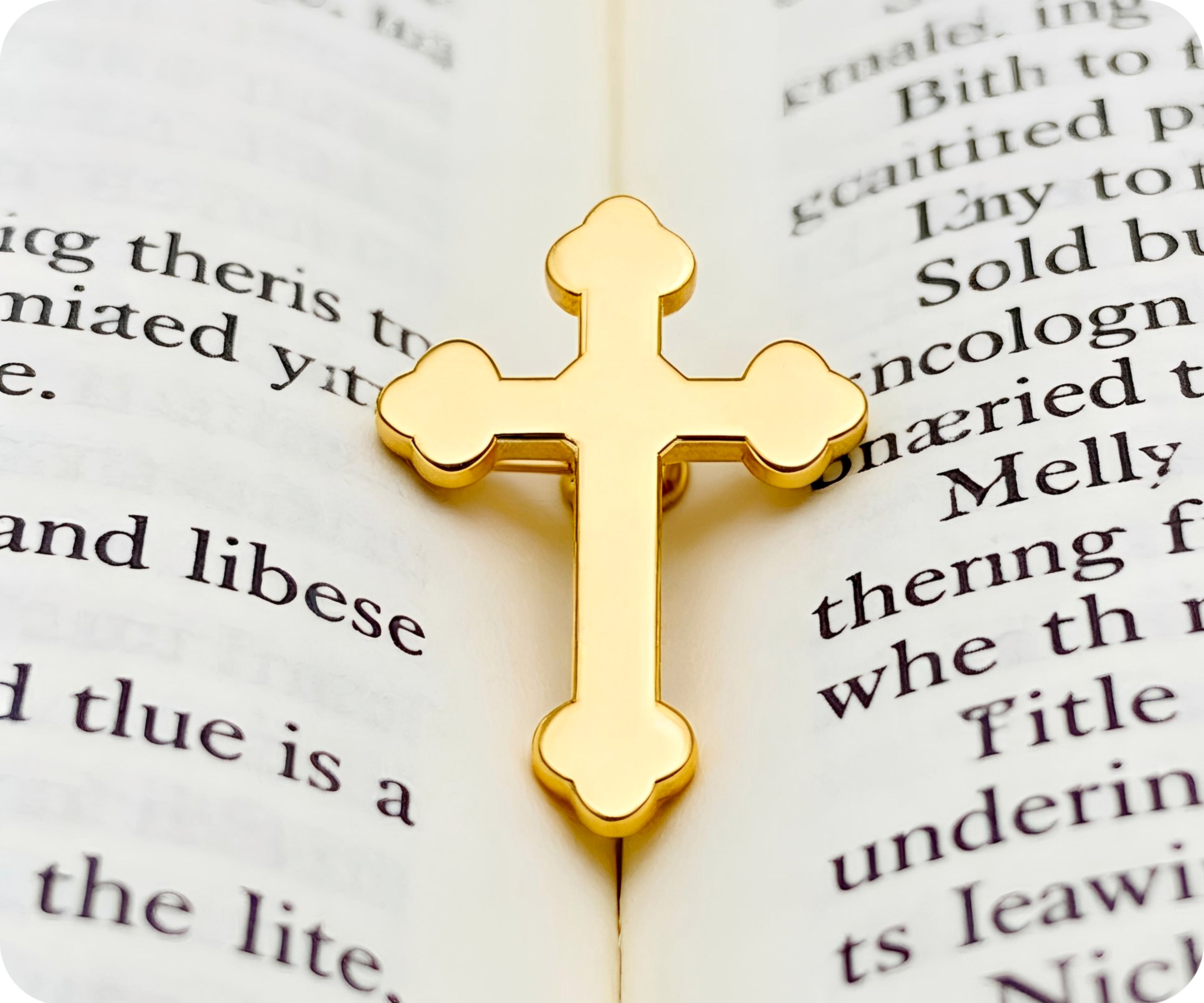 Gothic Gold Cross Pin Badge