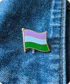 Genderqueer Pride Flag Enamel Lapel Pin Badge