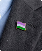 Genderqueer Pride Flag Enamel Lapel Pin Badge
