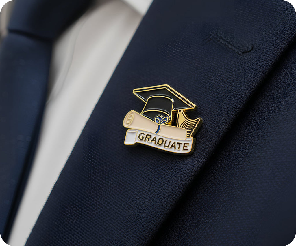 Graduate Scroll & Hat Pin Badge