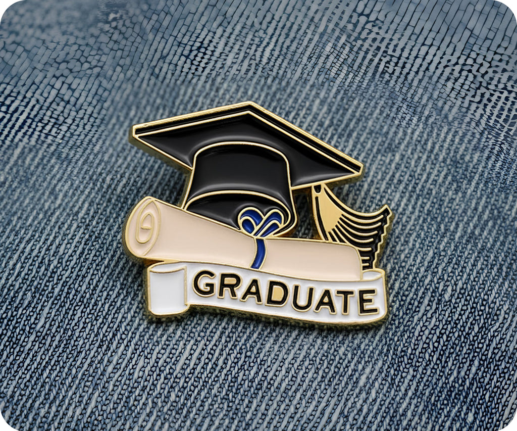 Graduate Scroll & Hat Pin Badge