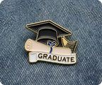 Graduate Scroll & Hat Pin Badge