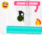 M67 Green Army Grenade Iron On Patch (3.5 x 2.5cm)
