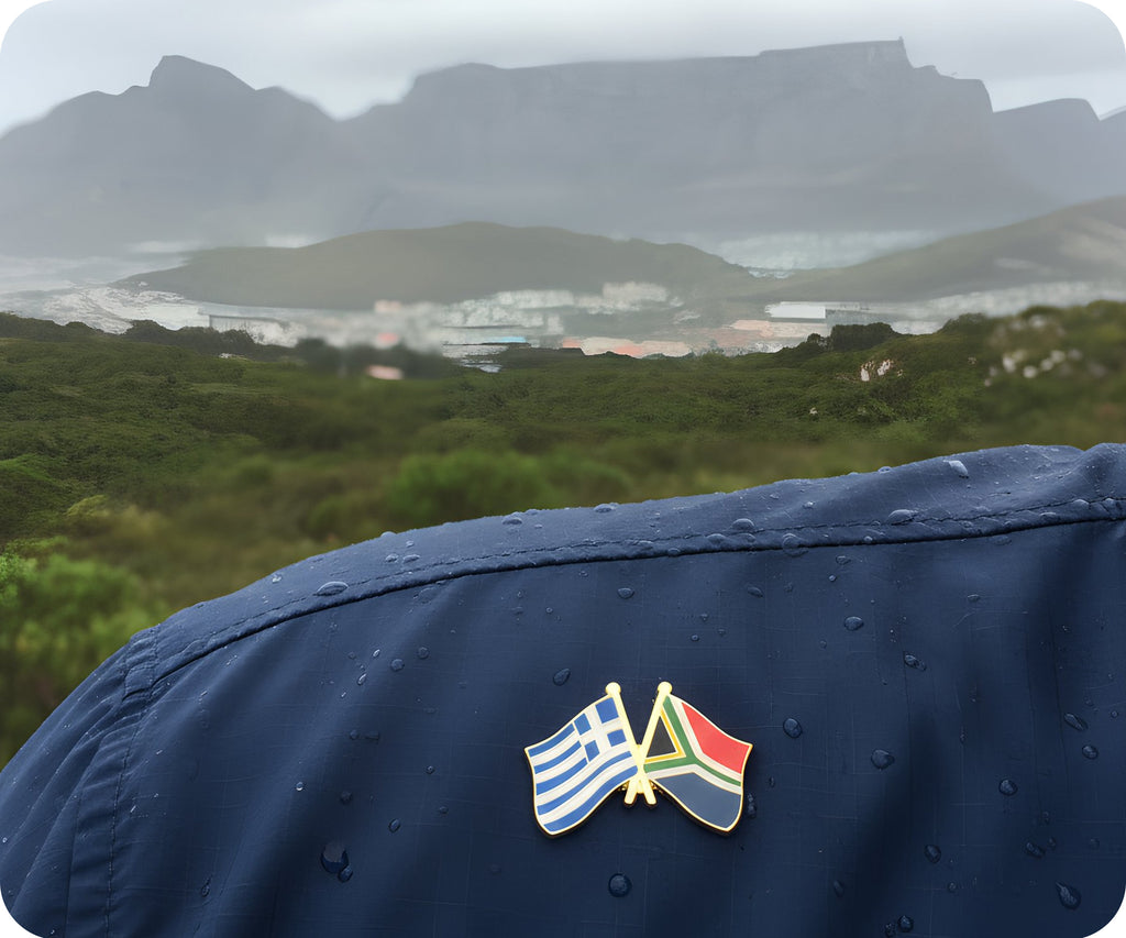 Greece & South Africa Friendship Pin Badge