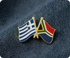Greece & South Africa Friendship Pin Badge