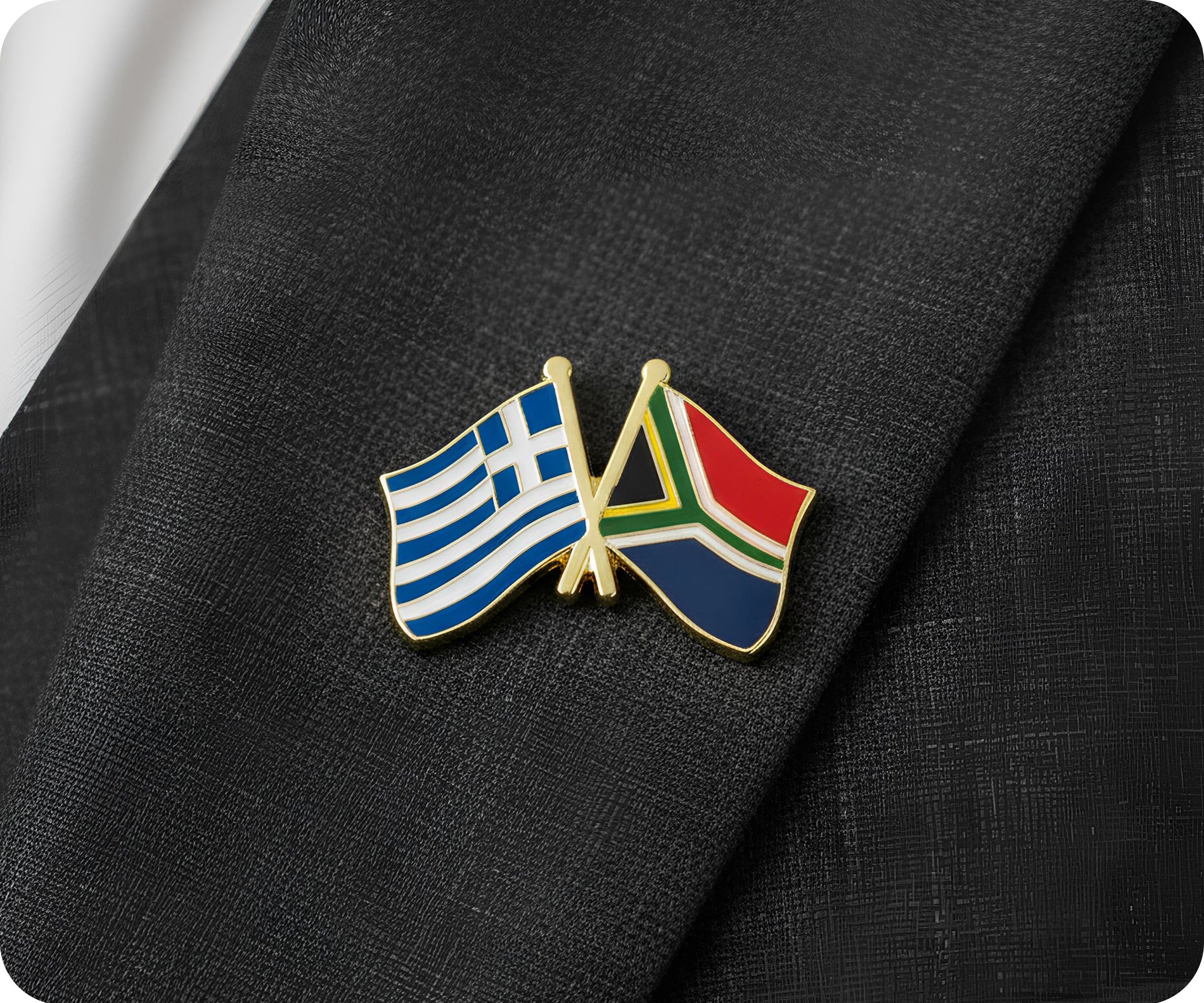 Greece & South Africa Friendship Pin Badge