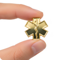 Gold Medical Ambulance Star Pin Badge
