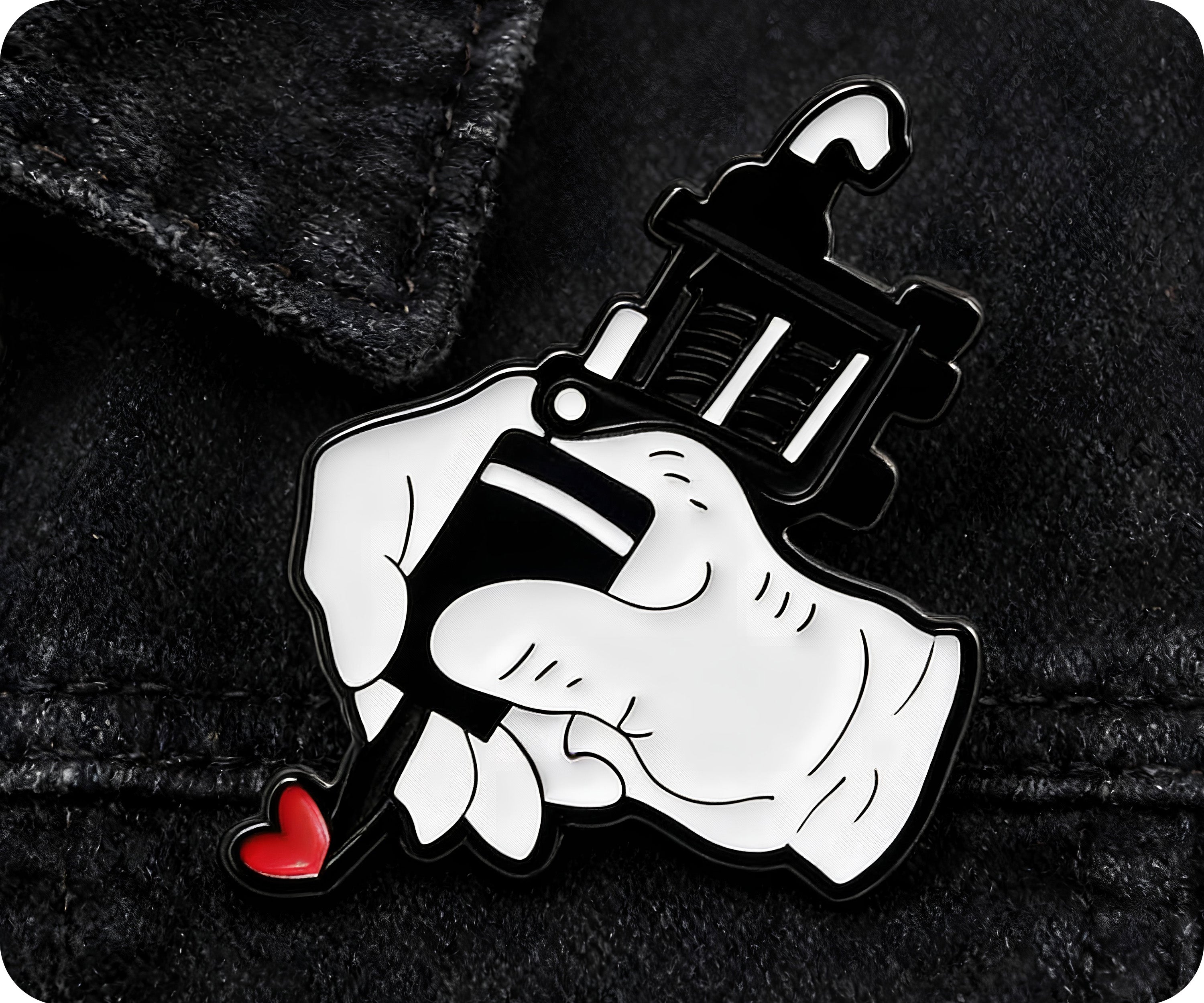 Insignia de solapa de máquina de tatuar Imagen secundaria del producto