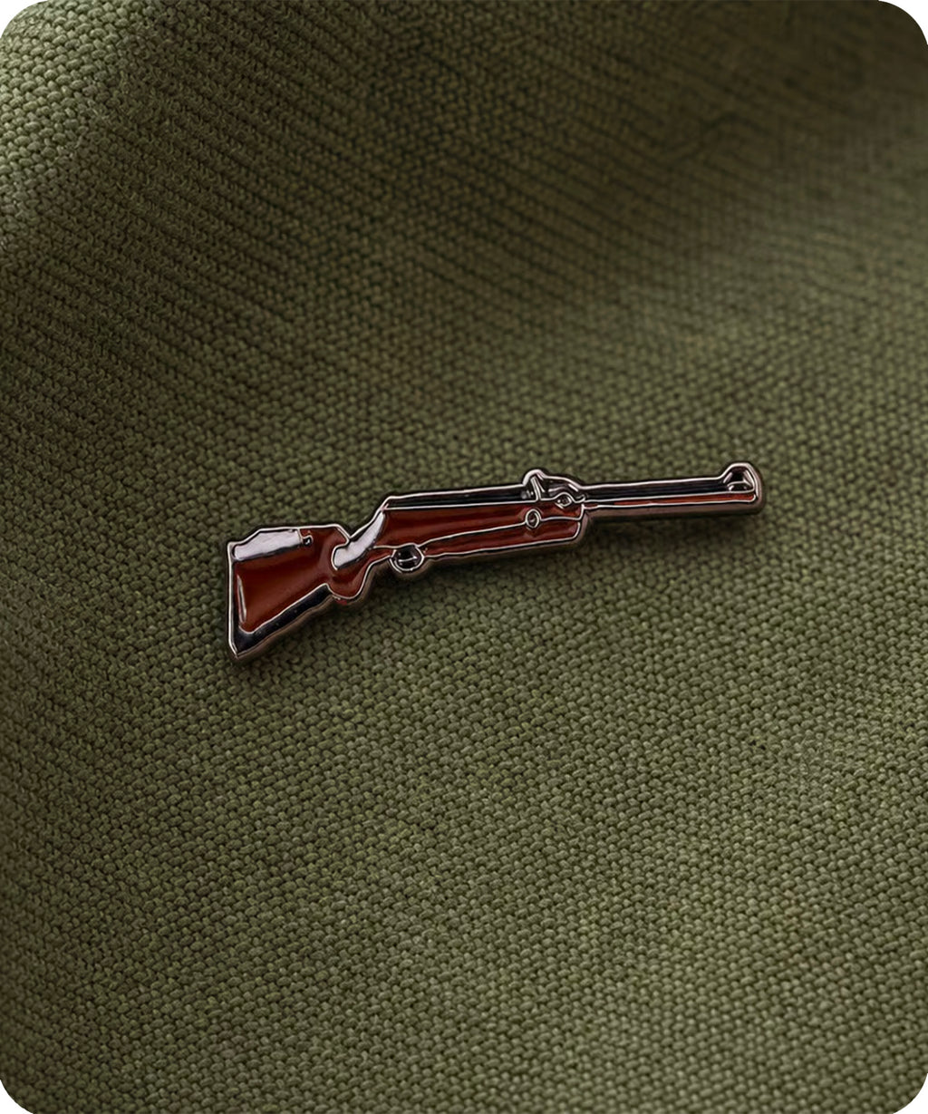 Hunting Rifle Enamel Pin Badge