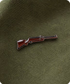 Hunting Rifle Enamel Pin Badge