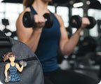 Female Gym Workout Pin Badge