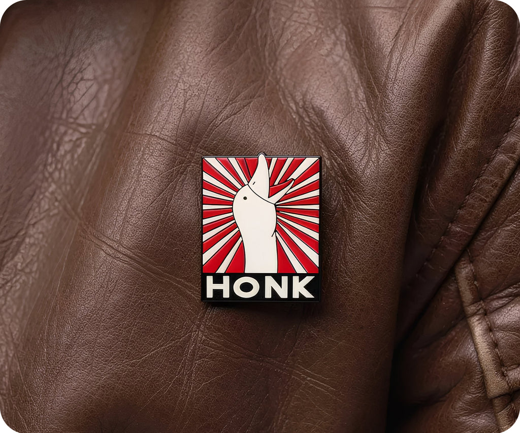 HONK! Goose Soviet USSR Communist Pin Badge
