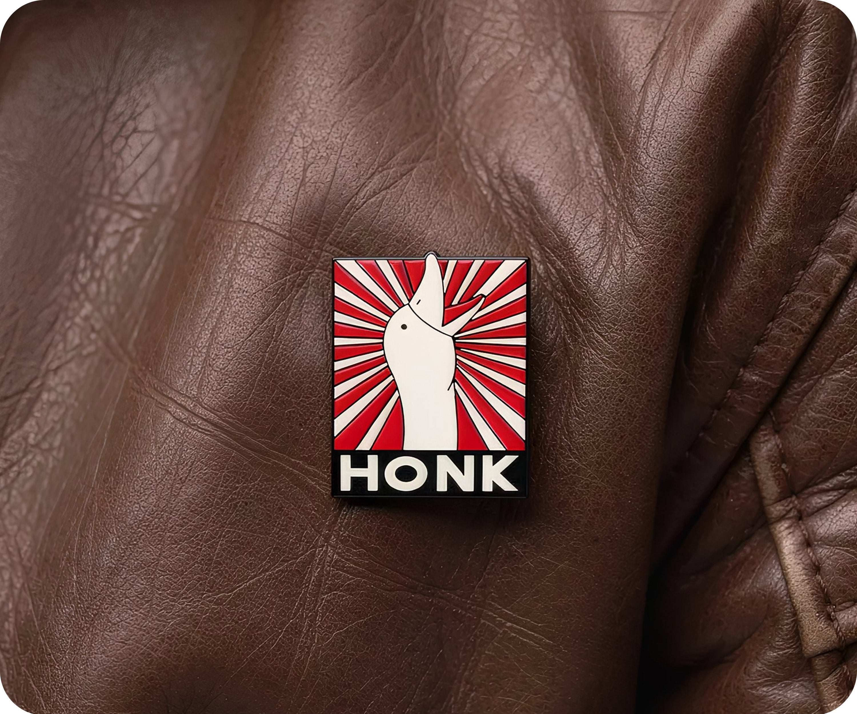 HONK! Goose Soviet USSR Communist Pin Badge