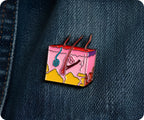 Hair Follicle Dermatology Biology Science Pin Badge
