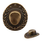 Cowboy Hat Bronze Colour 3D Pin Badge