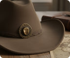 Cowboy Hat Bronze Colour 3D Pin Badge
