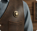 Cowboy Hat Bronze Colour 3D Pin Badge
