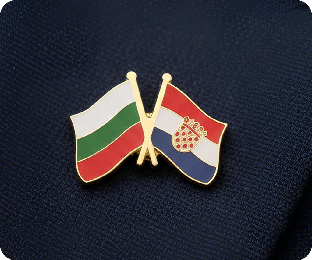 Hungary & Croatia Friendship Pin Badge