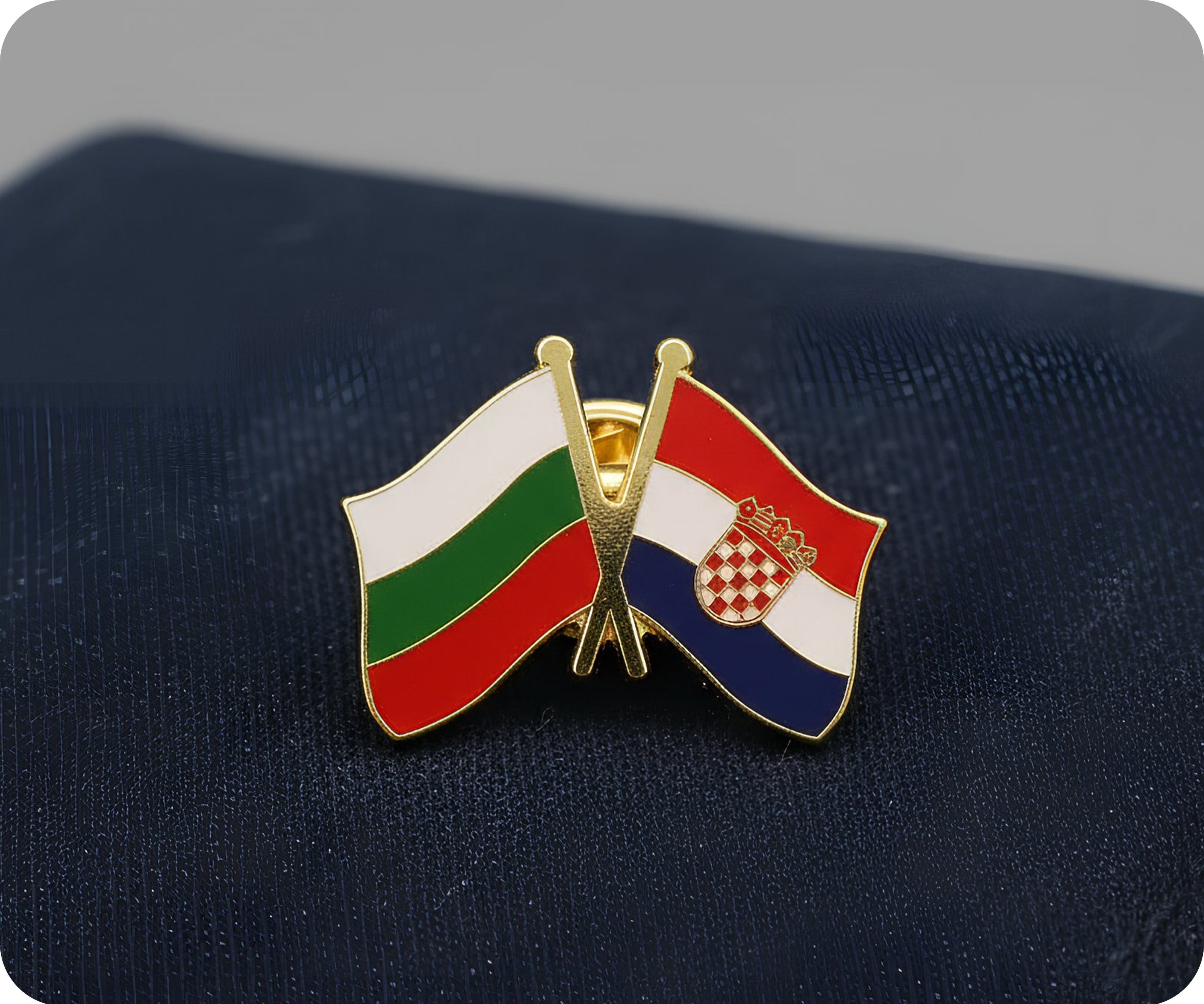 Hungary & Croatia Friendship Pin Badge